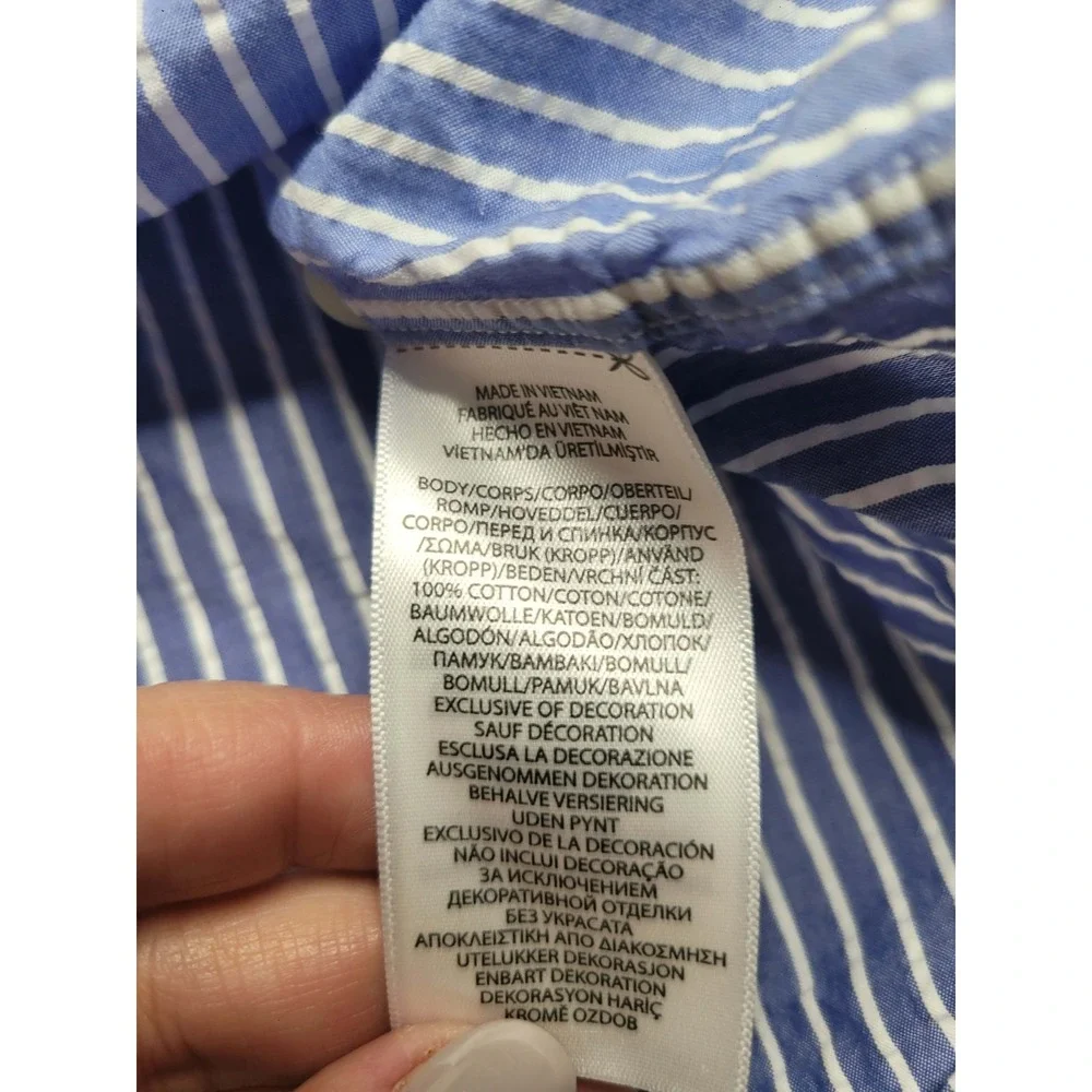 Polo Ralph Lauren Men's Classic Fit Untucked Fit Seersucker Button Down‎ XL